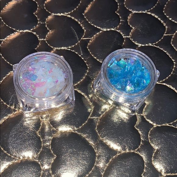 Other - Blue & Clear Iridescent Flakes for nail art